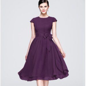 JJ's House Chiffon Knee-length Bridesmaid Dress